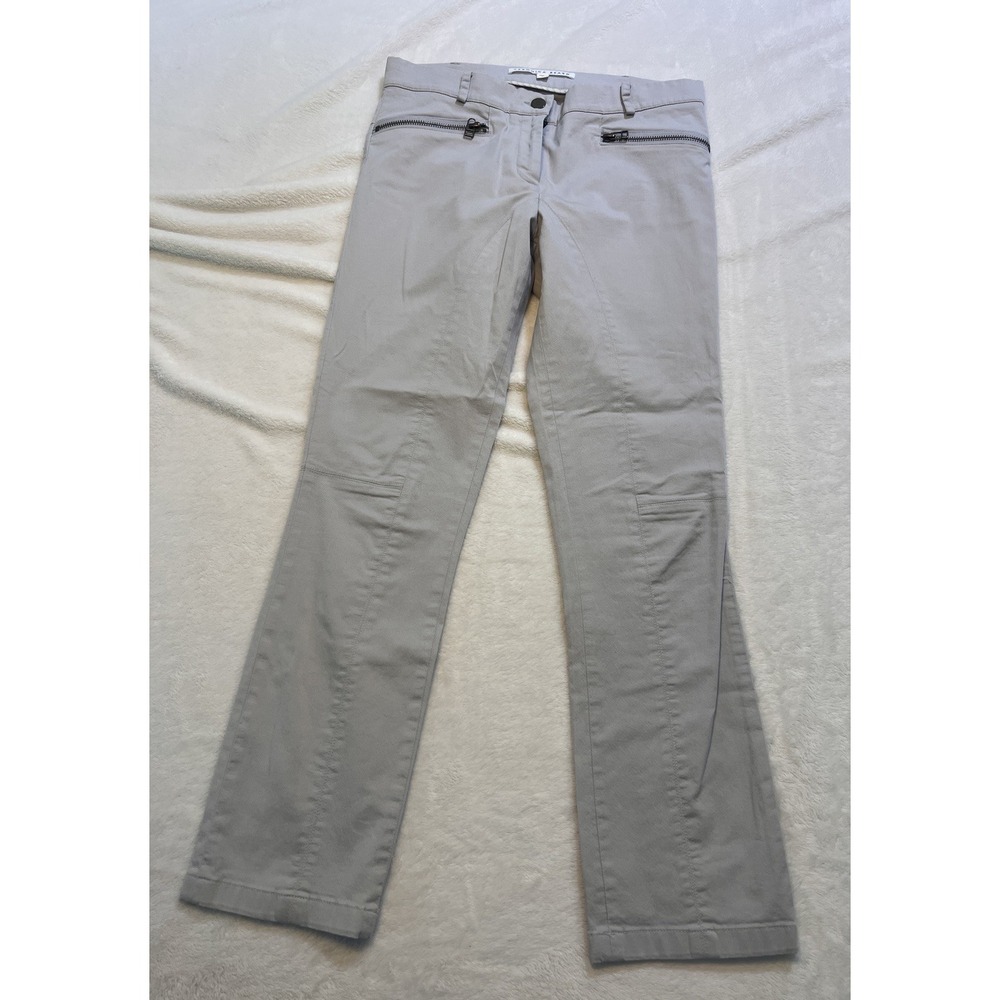 Veronica Beard Scuba Pants Gray Cotton Blend Zip Pocket Trousers Size 0